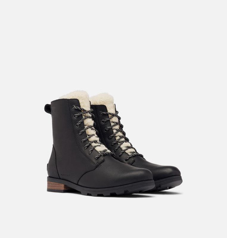 Sorel Dam Snörstövlar Svarta - Emelie™ Short Cozy Mid - VNL-650713